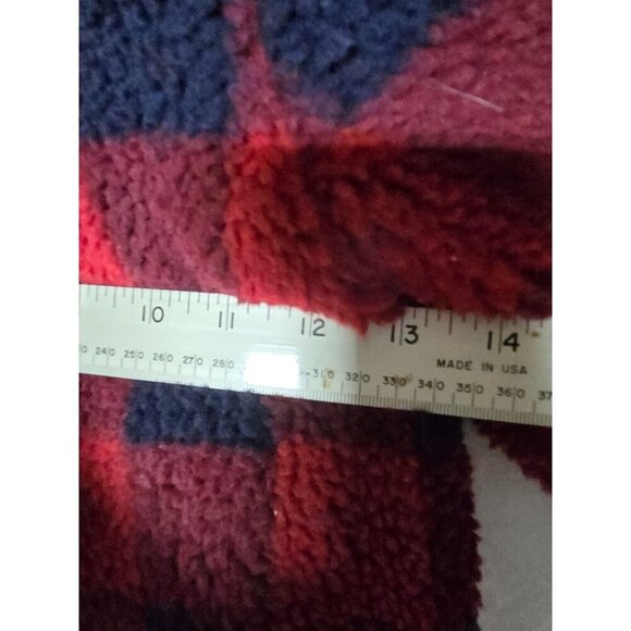 Ben Sherman Kids Hooded Plaid Sherpa Jacket With Zipper Red & Black Size 2T - Picture 6 of 12